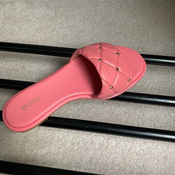 MICHAEL KORS Women Hayworth Studded Slide Sandals - NEW NWOB - Picture 6 of 8